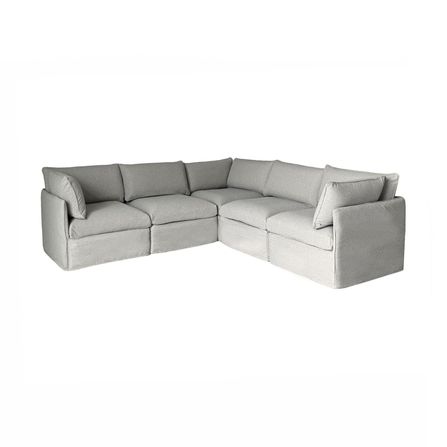 Patioflare Flexiform Modular L-Shape Patio Sofa Set, Grey