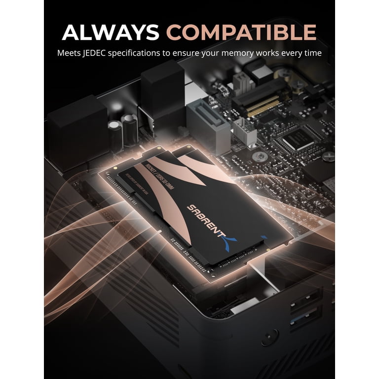 SABRENT 32GB DDR5 RAM SO-DIMM 4800MHz Memory Kit for Laptop