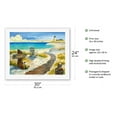 thumbnail image 2 of Boardwalk to the Lighthouse - Beach Chair Ocean View - From an Original Watercolor Painting by Robin Wethe Altman - Fine Art Rolled Canvas Print 20in x 26in, 2 of 4