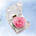 thumbnail image 4 of BRIGHTFUFU 1 pieza de flor preservada, rosa de la eternidad, rosa nunca marchita, regalo para el cumpleaños y aniversario del día de San Valentín con caja de regalo con cajón (rosa), 4 of 7