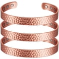 thumbnail image 1 of Pulsera de cobre para salud BubbleWavs 3Pzas 15-17cm 8mm Cobre Texturizado Color: Cobre., 1 of 1