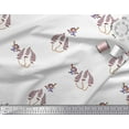 thumbnail image 2 of Soimoi Poly Georgette Fabric Leaves,Bird & Floral Block Printed Fabric 1 Yard 52 Inch Wide, 2 of 3