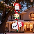 thumbnail image 3 of Matladin 7.5ft Christmas Inflatable Snowman Santa Claus Reindeer, Christmas Decoration with LED Lights, Built in Blower Stakes & Tethers for Outdoors, 3 of 9
