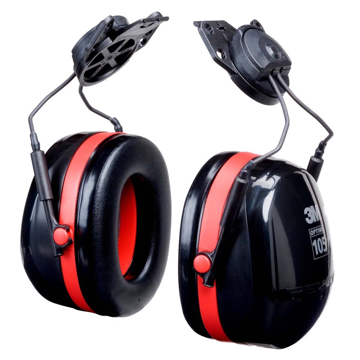 3M H10P3E Peltor Optime 105 Helmet Attachable Safety Earmuff, Ear Protectors,  Hearing Protection, NRR 27 dB Black