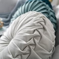 thumbnail image 4 of Velvet Pleated Round Pumpkin Throw Pillow Couch Cushion Floor Pillow Decorative For Home Sofa Chair Bed Car, 4 of 8