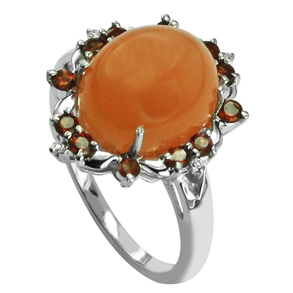 Vintage Moonstone 925 Sterling Silver Cocktail Design Women Christmas Ring