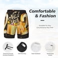 thumbnail image 3 of Naloa Happy New Year 2025 C Print Men Swim Trunks with Compression Liner ,Board Shorts,Men's Swim Shorts with Drawstring and Elastic Waistband-Medium, 3 of 6