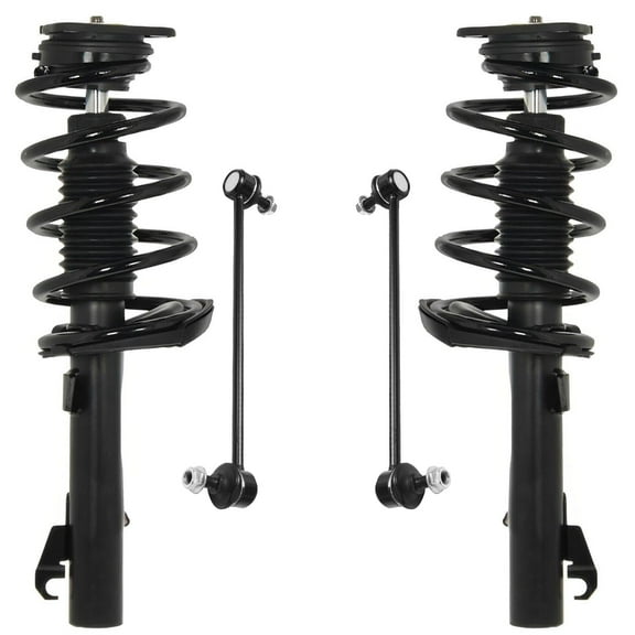Detroit Axle - Front Struts Kit for Volvo C30 C70 S40 V50, 2 Struts & Coil Spring Assembly, 2 Stabilizer Sway Bar Links Replacement