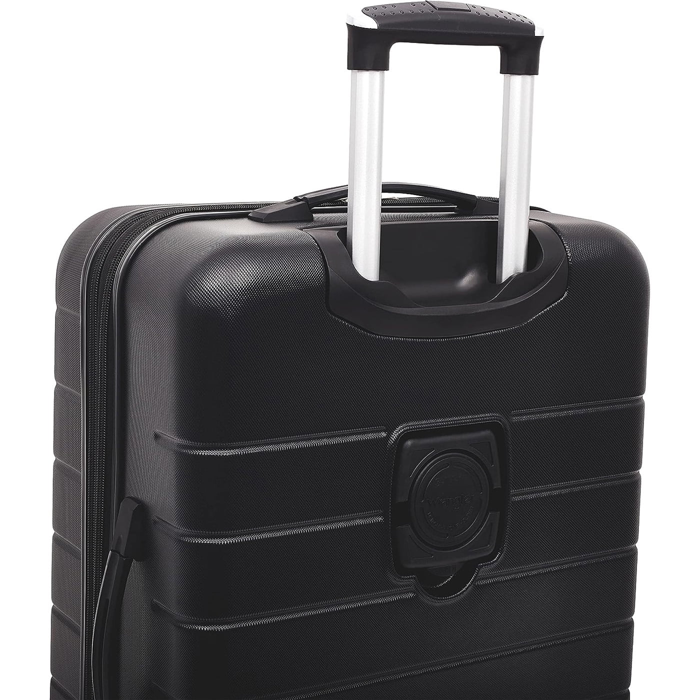 Wrangler Smart Luggage Set with Cup Holder and USB Port, Black, 3 Piece Set