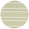 thumbnail image 2 of Safavieh Courtyard Caroline Striped Indoor/Outdoor Area Rug, Beige/Sweet Pea, 5'3" x 5'3" Round, 2 of 9