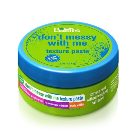 (2 Pack) Rock the Locks Don Messy with Me Texture Paste, Green Apple, 2