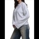 thumbnail image 2 of Suéteres de Cuello Redondo para Mujer, Conjuntos de Otoño, Tops de Punto Acanalado de Larga A L, 2 of 10