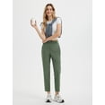 thumbnail image 6 of BALEAF Women's Pants with Pockets Belt Loops High Waisted Golf Travel Business Casual Dressy Slacks Stretch UPF 50+ Army Green XL, 6 of 7
