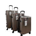 thumbnail image 1 of TRAVLR Traits 3 Pcs (20 Pouces25 Pouces29 Pouces) Ensemble de Valises Rigides Extensible, Anti-Rayures, Huit Roues Silencieuses Roues et Cadenas TSA - Brun, 1 of 6