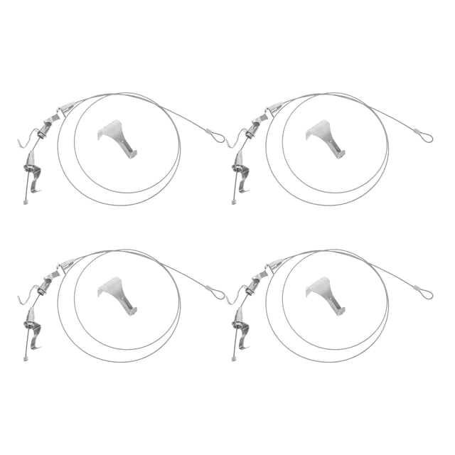 Raindrops 4pcs Picture Frame Hanging Kit Adjustable Hooks Heavy Duty Wire for Art Display