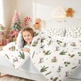 thumbnail image 3 of Manfei Greenery Twin Comforter Sets Holiday Bedding Set, Mint White 2-Pieces 1 Comforter and 1 Pillowcase, Xmas Reversible, 3 of 6