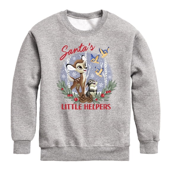 Disney Bambi - Christmas - Santa's Little Helpers - Toddler & Youth Crewneck Fleece Sweatshirt