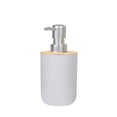 thumbnail image 2 of Juego de accesorios de baño con bote de basura, soporte para cepillo de dientes, dispensador de jabón, jabonera, vaso (cubierta de bambú de 6 uds.), 2 of 5