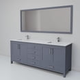 thumbnail image 5 of Jacques 72 in W Dark Grey Double Vanity, Cultured Marble Top, Faucet Set, & 28 in Mirror, 5 of 8
