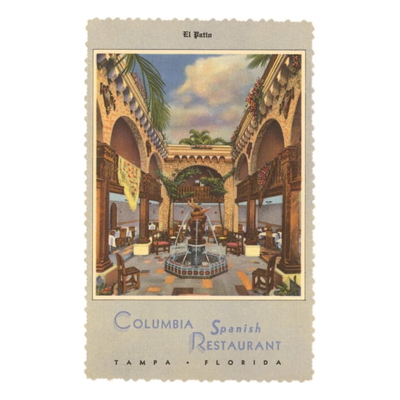 Art.com Columbia Spanish Restaurant, Tampa, Florida Art Print, 18" x 24"