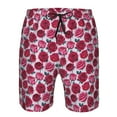 thumbnail image 3 of Adobk Rose Flowers Print Men's Swim Trunks Hawaiian Bathing Suit Swimsuits Beach Shorts with Pockets-XX-Large, 3 of 6
