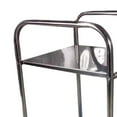 thumbnail image 4 of Estante de almacenamiento de acero inoxidable resistente, estantería lateral, soporte para mesa, estante de extremo para baño y dormitorio, dos capas (dos tableros), 4 of 5