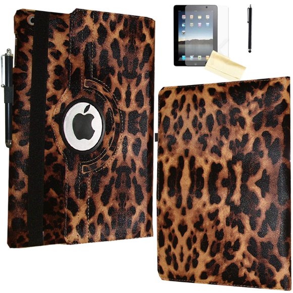 JYtrend Case for 2019 iPad 10.2 inch, for iPad 7th Generation, Rotating Stand Smart Magnetic Auto Wake Up/Sleep Cover for Model A2197 A2200 A2198 A2199 MW792LL/A MW742LL/A MW772LL/A (Leopard)