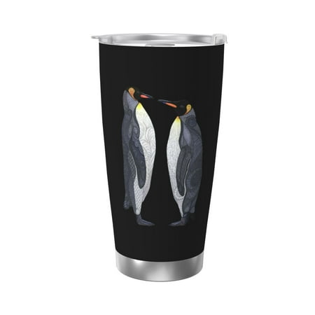 

Penguin Lovers 20 Oz Water Bottle Insulated Tumblers Stainless Steel Cups Double Wall Tumbler with Lid