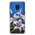 thumbnail image 1 of MUNDAZE Motorola Moto G Play 2021 White Lavender Lily Purple Lilies Flowers Floral Shockproof Clear Hybrid Protective Phone Case Cover, 1 of 5