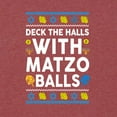 thumbnail image 3 of Wild Bobby Deck The Halls With Matzo Balls Hanukkah Sweater | Holiday Unisex Crewneck Sweatshirt, 3 of 5