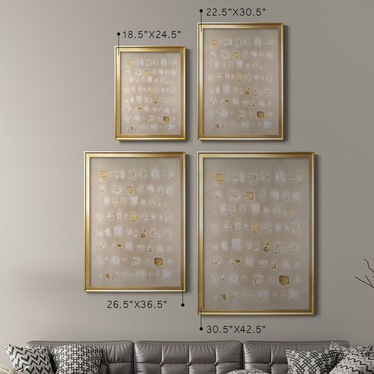 Embellished Cobblestone II Premium Framed Print, in Gold, Black, or Silver - Ready to Hang