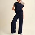 thumbnail image 2 of MSJUHEG Jumpsuits for Women,Jogging Suits for Women Plus Size,Lounge Sets for Women,2 Piece Outfits Sets Cap Sleeve Pullover Tops,Matching Sets Women Clothing,Track Suits for Women Set Blue S, 2 of 8