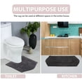 thumbnail image 6 of Home Weavers Waterford Collection 100% Cotton Non-Slip Bathroom Rug Set Machine Washable Bathroom Rug-17"x24", Bath Rug- 21"x34", Bathroom Rug- 24"x40", Gray Color 3 Piece Bath Carpet set, 6 of 8