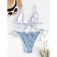 thumbnail image 3 of Traje de baño Bikini ZAFUL con lazo en triángulo y punto de látigo, 3 of 6