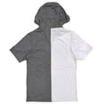 thumbnail image 2 of Ecko Unltd Men's Hoodie T-Shirt Panel Stitched Colorblock Short Sleeve Tee (Small, White/Grey Marled), 2 of 4