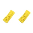 thumbnail image 2 of Diadema con nudo de lazo deportivo Minnieouse Banda para el sudor ajustable Amarillo 2Conjunto, 2 of 6