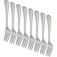 thumbnail image 1 of Stainless Steel Fork Cake Fork Fruit Fork 8 Piece Set Dessert Fork Salad Fork, 1 of 4