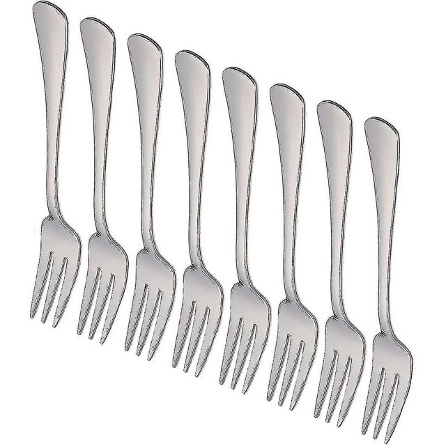 Stainless Steel Fork Cake Fork Fruit Fork 8 Piece Set Dessert Fork Salad Fork