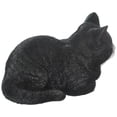 thumbnail image 2 of Estatua de gato durmiendo Hi-Line Gift Ltd., poliresina blanca y negra, 2 of 5
