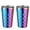 set of 2 Rainbow Color, variant on 10oz Stainless Steel Cup Set, 2Pcs Double Wall Metal Cup,Vacuum Stackable Insulated Portable Drinking Tumblers Unbreakable Glasses,for Home Outdoor Restaurant(Silver)