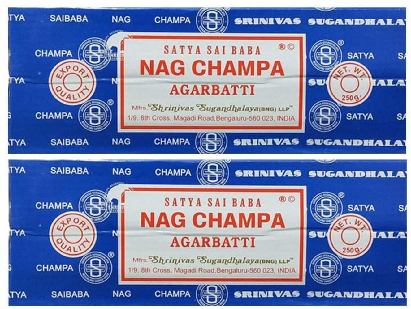 5 Box 40gm Each Satya Sai Baba Nag Champa Agarbatti 200 Gram Incense 
