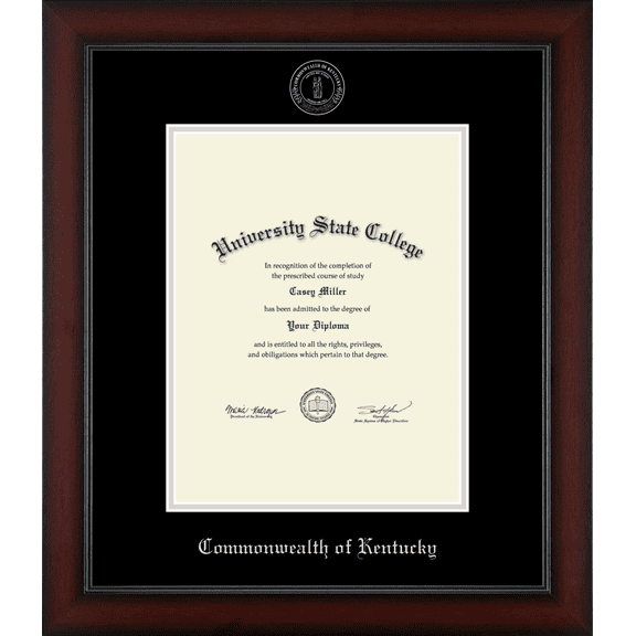 Commonwealth of Kentucky Official State Seal Document Frame, Document Size 8.5" x 11"