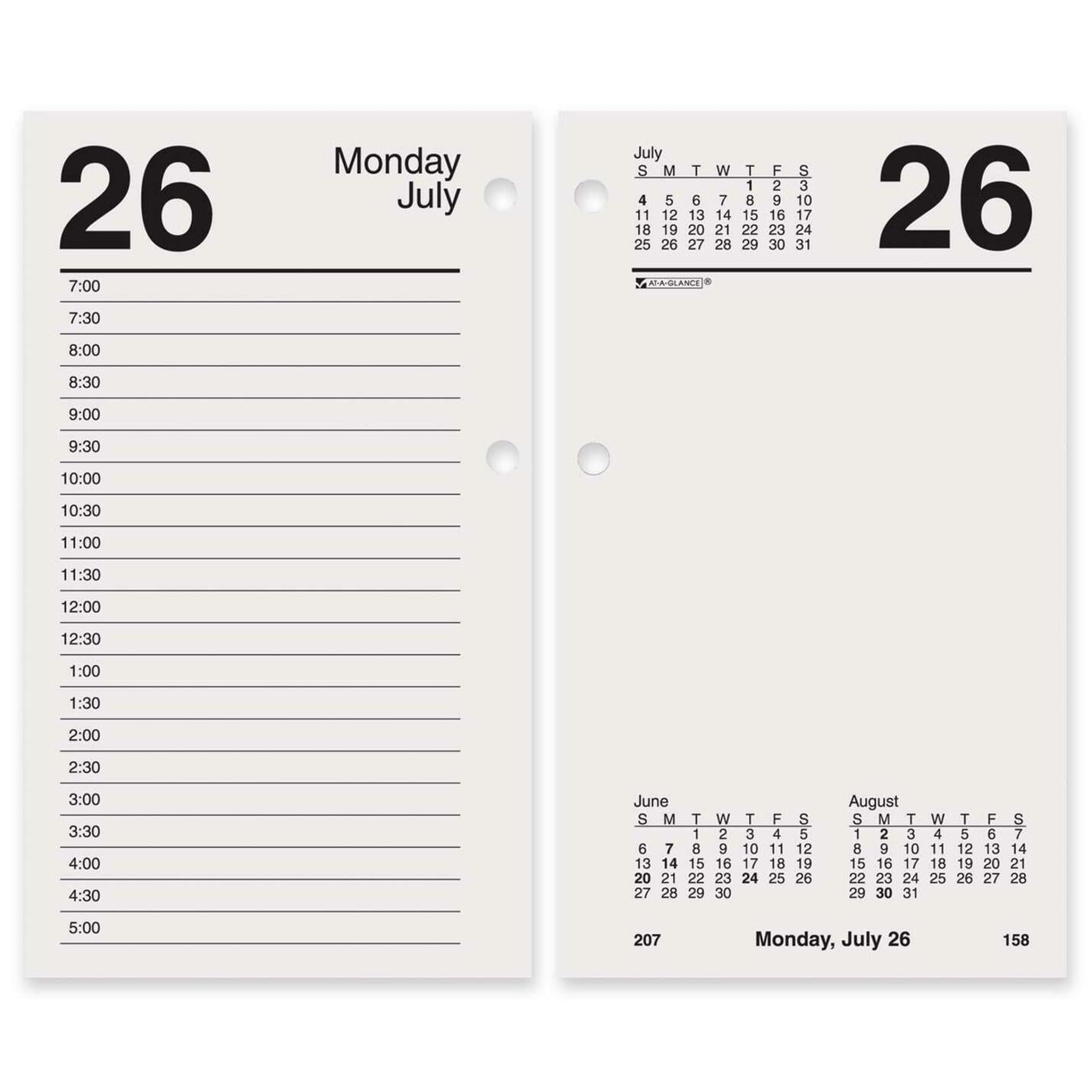 AtAGlance E7175010 Desk Calendar Refill