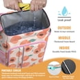 thumbnail image 2 of Peach Print Insulated Cooler Backpack - 20L High-Capacity Soft Cooler Bag for Camping, Beach & Picnic, Leakproof Lunch Backpack with Vibrant Kawaii Peach Fruit Design, Keeps Food & D, 2 of 5