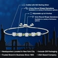 thumbnail image 2 of Gem Stone King 925 Sterling Silver Lab Grown Diamond and Green Peridot Bracelet for Women | 2.78 Cttw | Gemstone April Birthstone | Round 5MM, 2 of 5