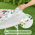 thumbnail image 5 of Pioneer Flower Floral Print Pattern Round Fitted Tablecloth with Elastic Edge,Dining Table Cover Waterproof,Outdoor Round Tablecloth for Camping,Dining,Indoor and Outdoor, 5 of 7