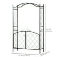thumbnail image 3 of Outsunny 7FT Metal Garden Arch with Gate, Climbing Planter Frame, 3 of 10