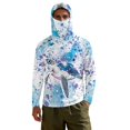 thumbnail image 2 of Bulopur Sea Turtle PrintMen’s Quick Dry Hooded Fishing Rash Guard, UPF 50+ Sun Protection Shirt with Breathable Face Mask, 2 of 8