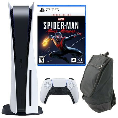 PlayStation 5 Console with Miles Morales Game and Carry Bag (PS5 Disc Version)