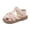 A02/Pink, variant on Meckior Toddler Girls Sandals PU leather Hollow Out Striped Patchwork Shoes for Little Kids